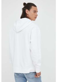 Levi's® - Levi's bluza bawełniana męska kolor biały z kapturem z nadrukiem. Okazja: na spotkanie biznesowe. Typ kołnierza: kaptur. Kolor: biały. Materiał: bawełna. Długość rękawa: długi rękaw. Długość: długie. Wzór: nadruk. Styl: biznesowy #5