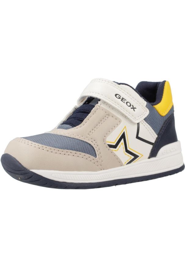 Tenisówki Geox Model B Rishon Boy Kolor Beżowy. Kolor: beżowy. Materiał: syntetyk, tkanina. Sport: turystyka piesza