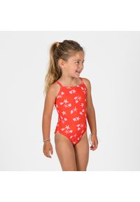 NABAIJI - Strój jednoczęściowy pływacki dla malucha Nabaiji Madina Shell. Kolor: czerwony, wielokolorowy, pomarańczowy. Materiał: poliester, materiał, elastan #1