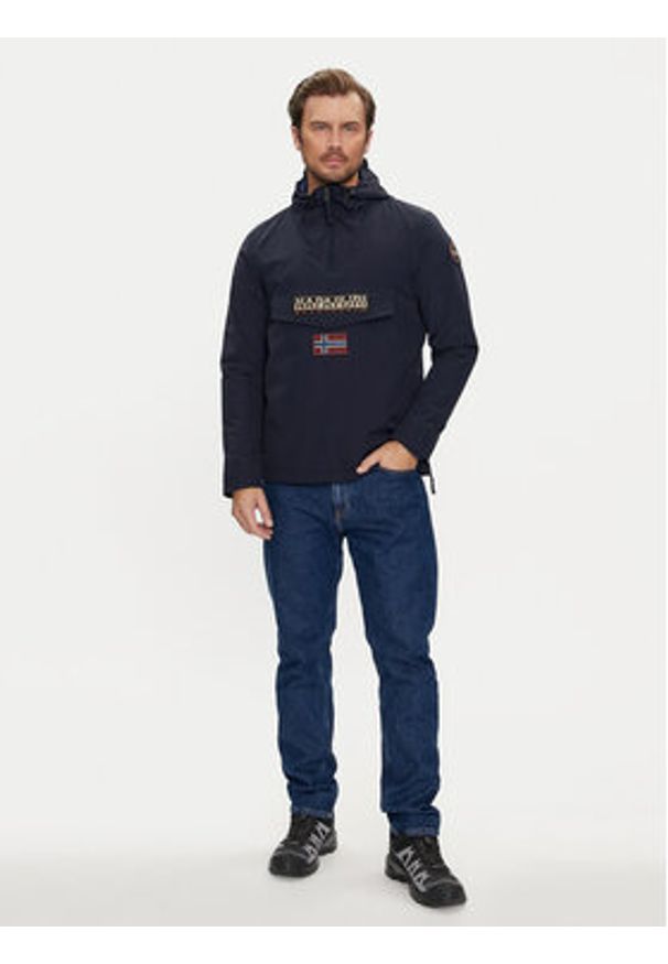 Napapijri Kurtka anorak Rainforest M Sum 3 NP0A4G7D Granatowy Regular Fit. Kolor: niebieski. Materiał: syntetyk