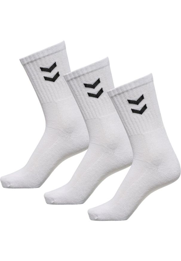 Zestaw skarpet sportowych dla dorosłych Hummel 3-Pack Basic Sock. Kolor: biały. Sport: piłka ręczna