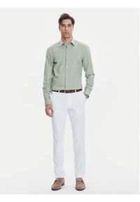 BOSS Koszula H-Hank 50469345 Zielony Slim Fit. Kolor: zielony. Materiał: bawełna