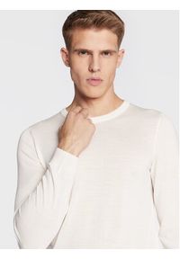 BOSS - Boss Sweter Leno-P 50468239 Écru Slim Fit. Materiał: wełna #2