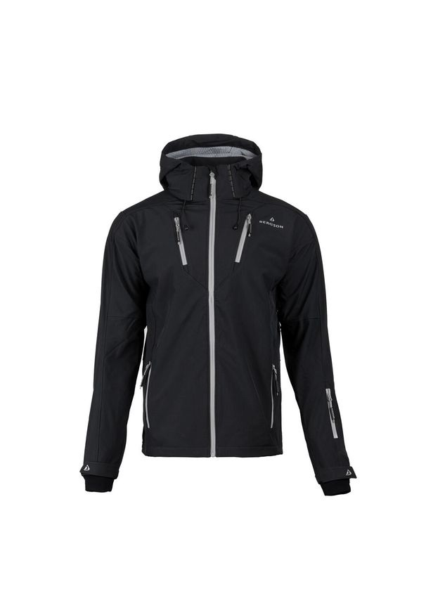 Bergson - Kurtka softshell męska Vara SS. Kolor: szary. Materiał: softshell. Sport: turystyka piesza