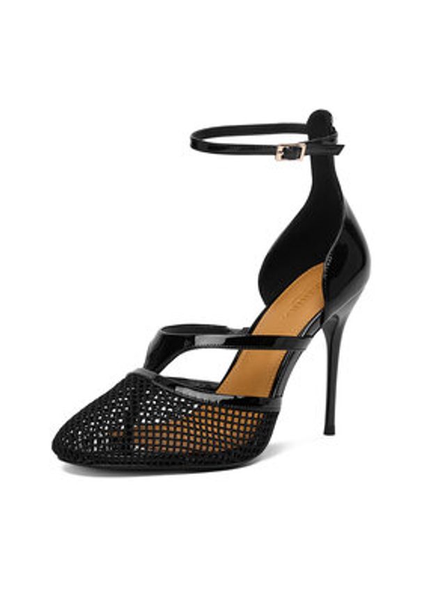 Badura Szpilki EO-AMIRA-LT519-1 Czarny. Kolor: czarny. Materiał: skóra, lakier. Obcas: na szpilce