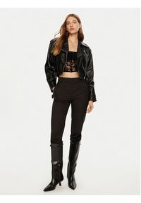 ACCESS FASHION Kurtka skórzana 44-9301 Czarny Regular Fit. Kolor: czarny. Materiał: skóra #5