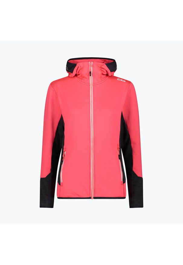 Bluza damska CMP. Kolor: czerwony. Materiał: polar. Sport: turystyka piesza
