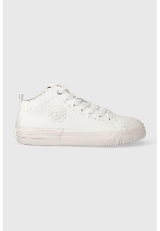 Pepe Jeans sneakersy skórzane INDUSTRY REC M kolor biały PMS30994. Nosek buta: okrągły. Kolor: biały. Materiał: skóra