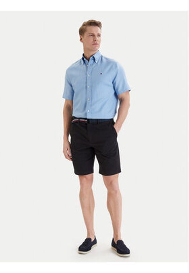 TOMMY HILFIGER - Tommy Hilfiger Koszula MW0MW42450 Niebieski Regular Fit. Kolor: niebieski. Materiał: bawełna