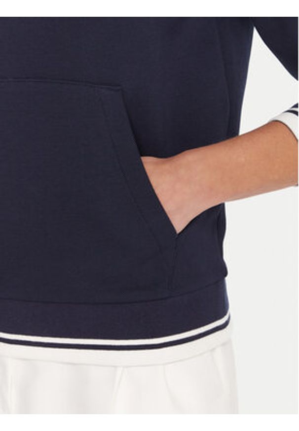 Lacoste Bluza SF8634 Granatowy Regular Fit. Kolor: niebieski. Materiał: syntetyk, bawełna