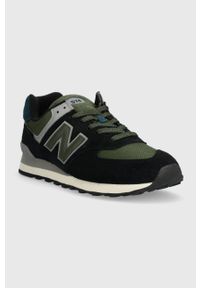 New Balance sneakersy U574KBG kolor czarny. Nosek buta: okrągły. Zapięcie: sznurówki. Kolor: czarny. Materiał: guma. Model: New Balance 574 #2