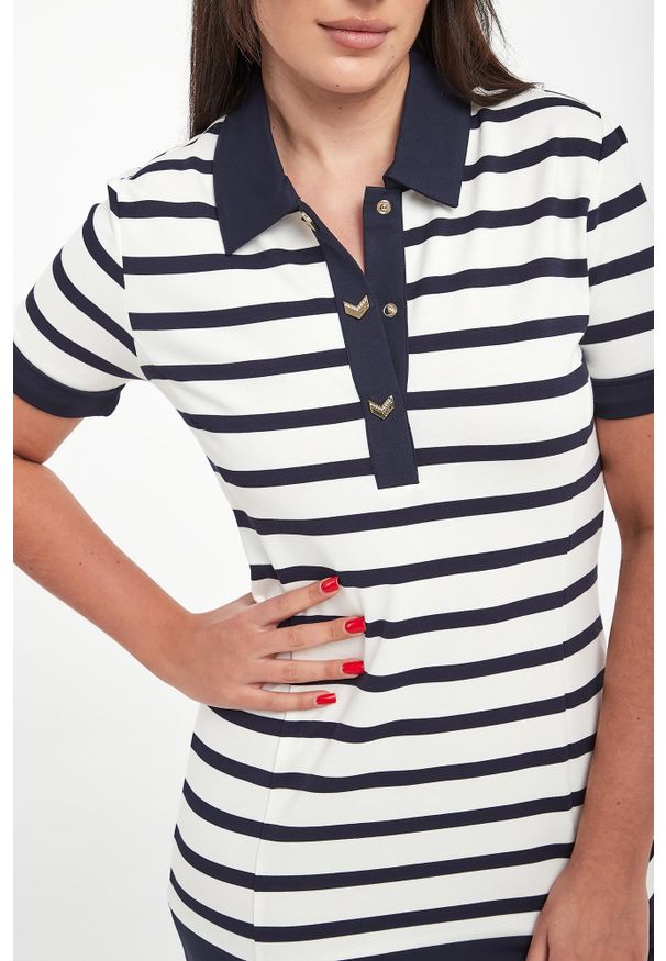 Liu Jo - Sukienka polo w paski LIU JO. Typ kołnierza: polo. Wzór: paski