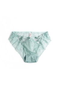 Intica - Figi z paseczkami z gładkiej tkaniny na co dzień Manlia. Kolor: zielony. Materiał: tkanina. Wzór: gładki #1