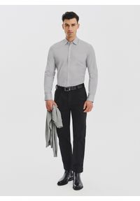 Pako Lorente - PAKO LORENTE - Biała koszula męska mikrowzór. Kolor: biały. Materiał: bawełna. Długość rękawa: długi rękaw. Długość: długie. Sezon: jesień #8