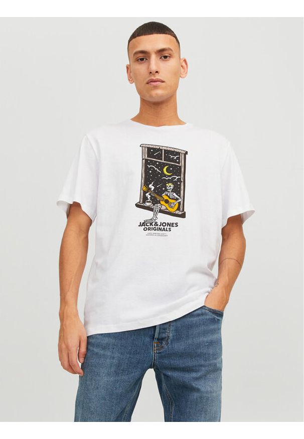 Jack & Jones - Jack&Jones T-Shirt 12241950 Biały Standard Fit. Kolor: biały. Materiał: bawełna