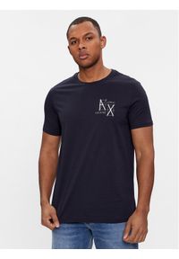 Armani Exchange T-Shirt 3DZTHQ ZJ9AZ 15CX Granatowy Regular Fit. Kolor: niebieski. Materiał: bawełna #1