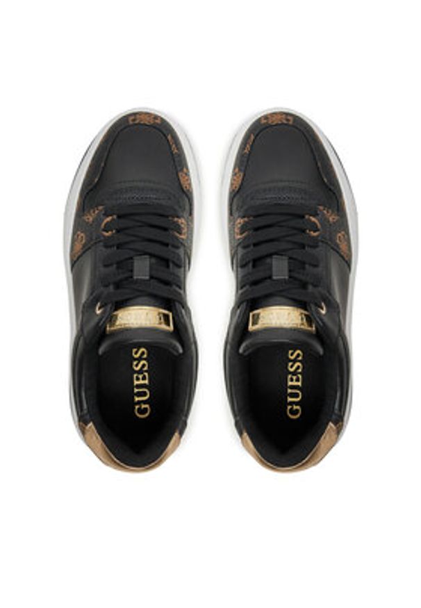 Guess Sneakersy Marlew FLTQNZ FAL12 Czarny. Kolor: czarny. Materiał: skóra
