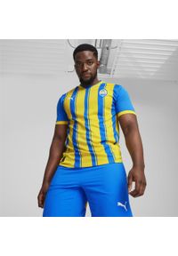 Puma - Męska koszulka FC Shakhtar Donetsk 24/25 PUMA Racing Blue Faster Yellow. Kolor: niebieski, wielokolorowy, żółty. Sport: piłka nożna