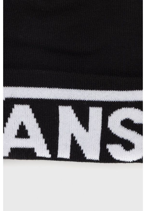 Vans Czapka kolor czarny z cienkiej dzianiny. Kolor: czarny. Materiał: dzianina