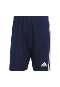 Adidas - Spodenki piłkarskie męskie adidas Squadra 21 Short. Kolor: biały, niebieski, wielokolorowy. Materiał: poliester. Sport: piłka nożna