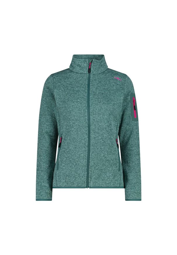 Bluza polarowa damska CMP Haze Jacket Knitted. Kolor: niebieski. Materiał: polar. Sport: narciarstwo, turystyka piesza