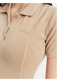 Guess Sukienka dzianinowa V5YK00 KCX12 Beżowy Regular Fit. Kolor: beżowy. Materiał: wiskoza #5