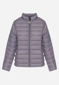 Born2be - Szara Pikowana Kurtka w Klasycznym Stylu Nelaniel. Okazja: na co dzień. Kolor: szary. Materiał: jeans. Styl: klasyczny #3