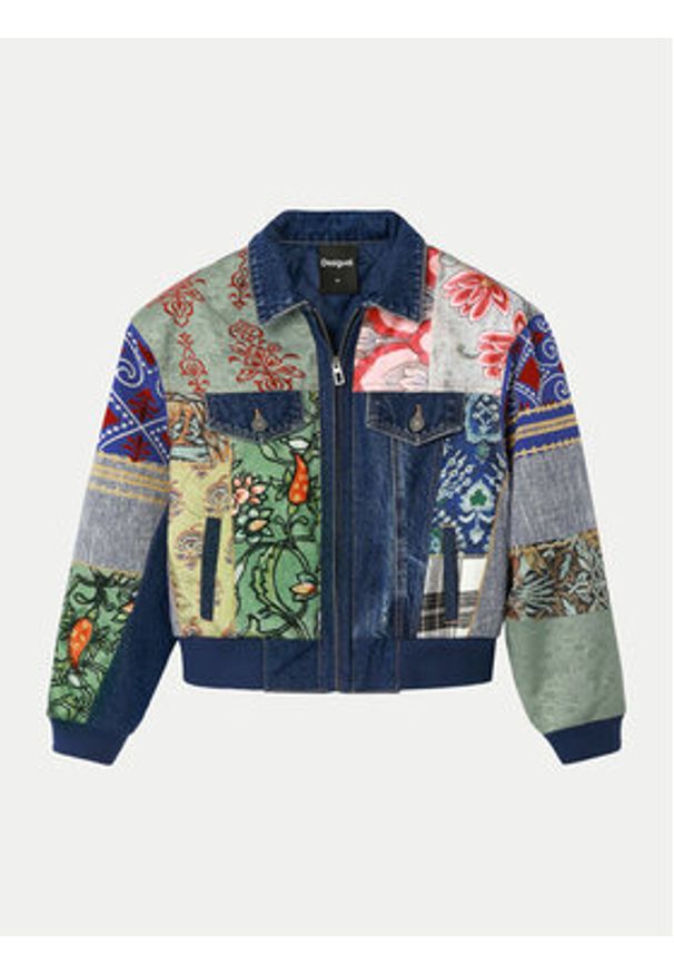 Desigual Kurtka jeansowa Amsterdam 24WWED32 Kolorowy Regular Fit. Materiał: syntetyk, bawełna. Wzór: kolorowy