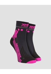 Skarpety biegowe damskie X-Socks Run Speed Two 4.0. Kolor: czarny, różowy, wielokolorowy. Sport: bieganie