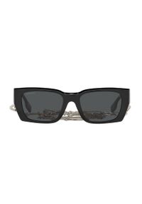 Burberry Okulary przeciwsłoneczne damskie kolor czarny. Kształt: prostokątne. Kolor: czarny #4
