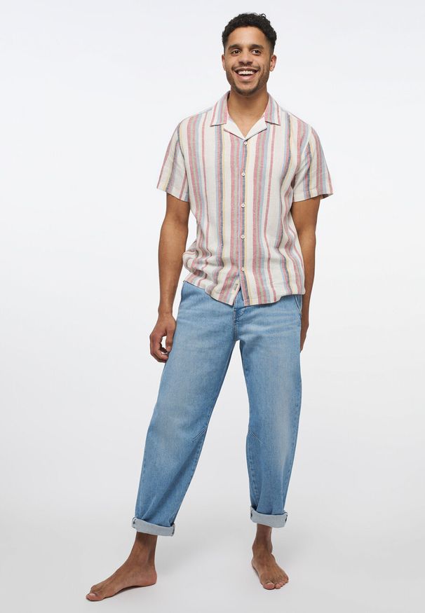 Mustang - Męskie Spodnie Jeansowe MUSTANG Toledo Loose Denim Blue 1013696 5000 683