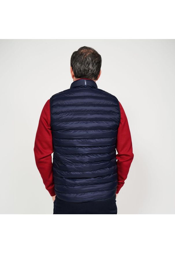 INESIS - Kamizelka do golfa męska Inesis MW500 ciepła. Typ kołnierza: golf. Kolor: niebieski. Materiał: poliester, materiał, poliamid. Długość rękawa: bez rękawów. Sport: golf