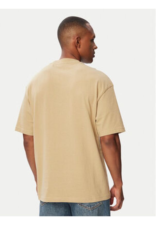 Hugo - HUGO T-Shirt Nevado 50564045 Beżowy Loose Fit. Kolor: beżowy. Materiał: bawełna