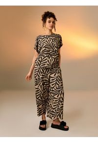 Sinsay - Wiskozowe spodnie wide leg - niebieski. Kolor: niebieski. Materiał: wiskoza #1