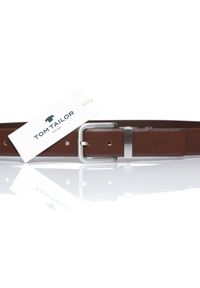 Tom Tailor - TOM TAILOR PASEK SKÓRZANY SOPO-TT293 680 35mm Ledergürtel. Materiał: skóra. Wzór: paski. Styl: klasyczny #8