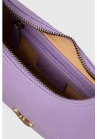 Pinko torebka skórzana kolor fioletowy. Kolor: fioletowy. Materiał: skórzane #5