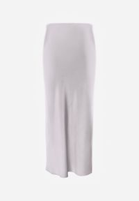 Renee - Szara Satynowa Spódnica Maxi High Waist Formia. Stan: podwyższony. Kolor: szary. Materiał: satyna #5