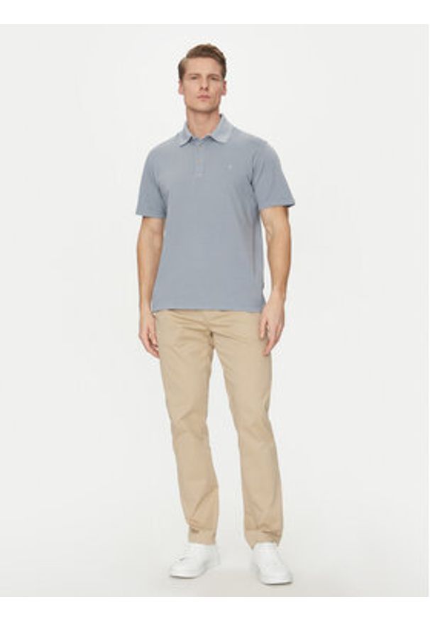Jack & Jones Polo William 12257315 Błękitny Regular Fit. Typ kołnierza: polo. Kolor: niebieski. Materiał: bawełna