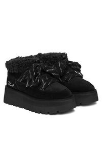 Karl Lagerfeld - KARL LAGERFELD Śniegowce KL48632 Czarny. Kolor: czarny. Materiał: zamsz, skóra #6