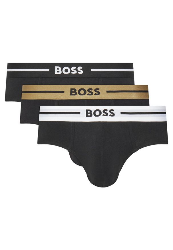 BOSS Komplet 3 par slipów 50532462 Kolorowy. Materiał: bawełna. Wzór: kolorowy