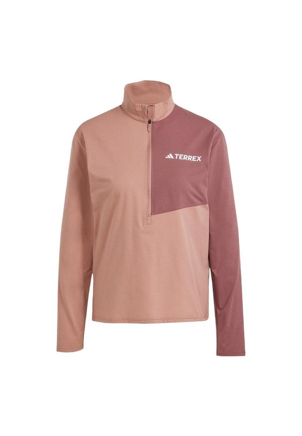 Adidas - Koszulka Terrex Multi Climacool 1/2 Zip Long Sleeve. Kolor: różowy. Długość rękawa: długi rękaw. Technologia: ClimaCool (Adidas)