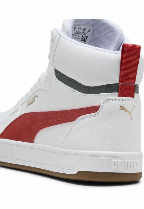 Puma - Sneakersy Caven 2.0 Mid PUMA White Red Fire Gum Beige. Kolor: biały, beżowy, czerwony, wielokolorowy. Materiał: guma. Sezon: lato