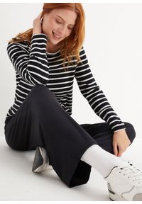 bonprix - Spodnie shirtowe 7/8 high waist, 2 pary. Stan: podwyższony. Kolor: czarny #3