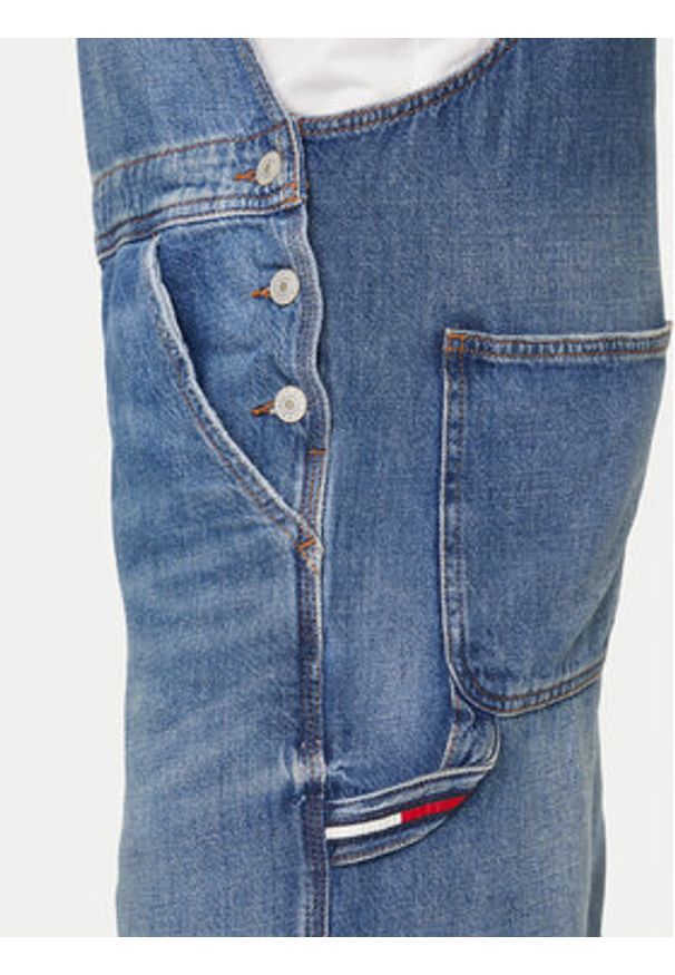 Tommy Jeans Ogrodniczki Classic DM0DM21244 Niebieski Straight Fit. Kolor: niebieski