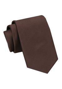 Męski Krawat Angelo di Monti - Czekoladowy. Kolor: brązowy, wielokolorowy, beżowy. Materiał: tkanina. Styl: wizytowy, elegancki #1