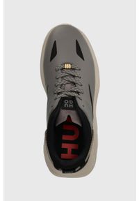 Hugo - HUGO sneakersy Leon kolor szary 50503064. Nosek buta: okrągły. Zapięcie: sznurówki. Kolor: szary. Materiał: guma #5