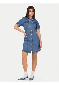 only - ONLY Sukienka jeansowa Malia 15355044 Niebieski Regular Fit. Kolor: niebieski. Materiał: bawełna #6