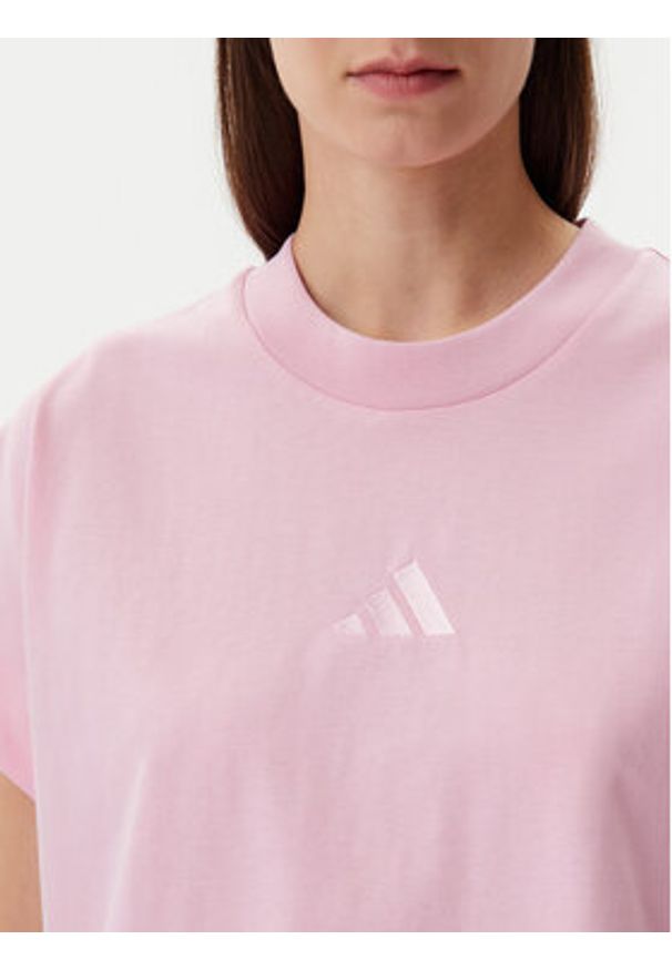 Adidas - adidas T-Shirt ALL SZN JD0187 Różowy Regular Fit. Kolor: różowy. Materiał: bawełna