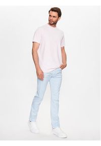 Karl Lagerfeld - KARL LAGERFELD T-Shirt 755082 532221 Różowy Regular Fit. Typ kołnierza: dekolt w karo. Kolor: różowy. Materiał: bawełna