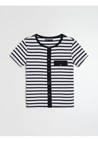 Sinsay - Bawełniana koszulka w paski - wielobarwny. Materiał: bawełna. Wzór: paski